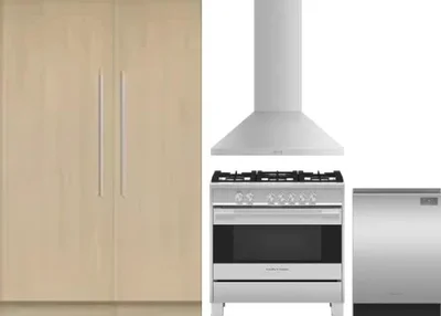 5 Piece Package Includes Refrigerator, Freezer, Range, Hood And Dishwasher